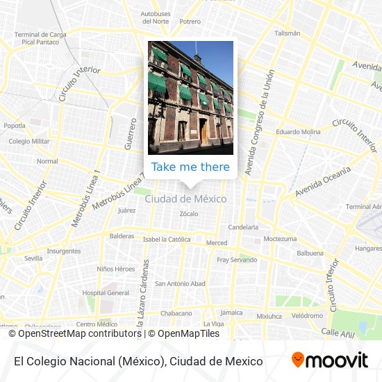 El Colegio Nacional (México) map