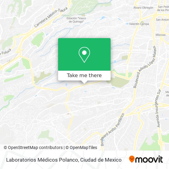 Mapa de Laboratorios Médicos Polanco