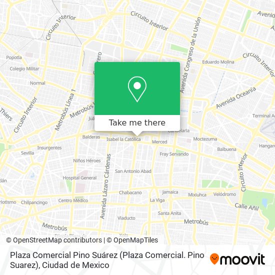 Plaza Comercial Pino Suárez (Plaza Comercial. Pino Suarez) map