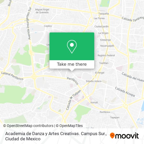 Academia de Danza y Artes Creativas. Campus Sur. map