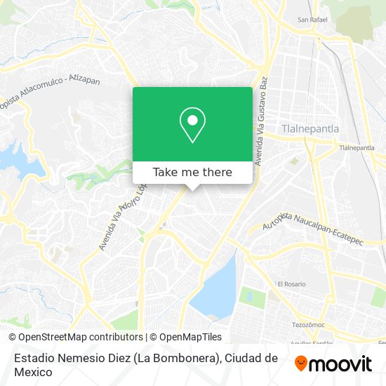 Estadio Nemesio Diez (La Bombonera) map