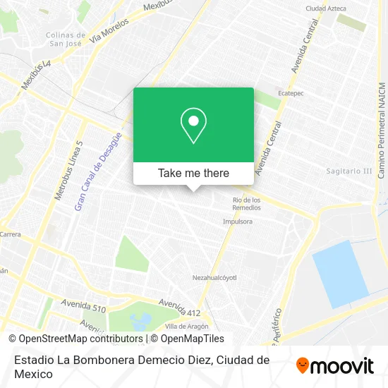 Estadio La Bombonera Demecio Diez map