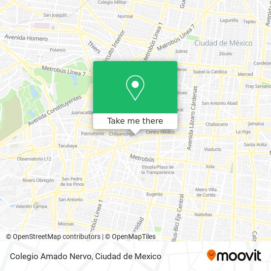 Mapa de Colegio Amado Nervo