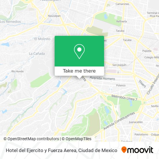 Hotel del Ejercito y Fuerza Aerea map