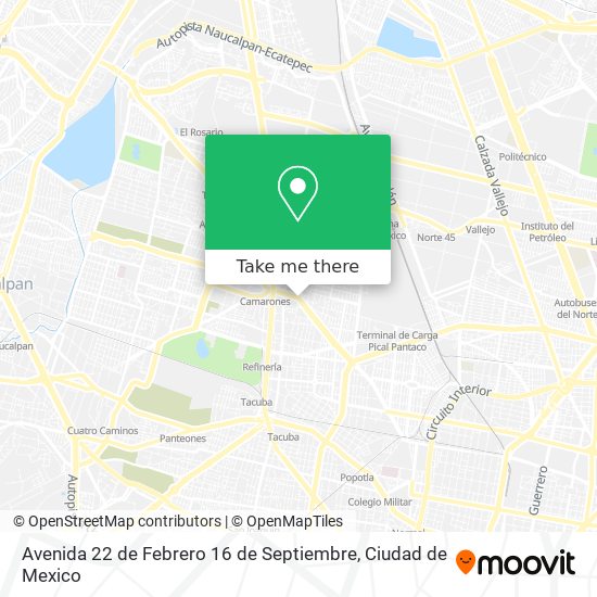 Mapa de Avenida 22 de Febrero 16 de Septiembre