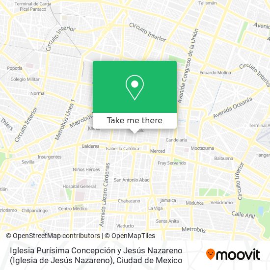 Mapa de Iglesia Purísima Concepción y Jesús Nazareno (Iglesia de Jesús Nazareno)