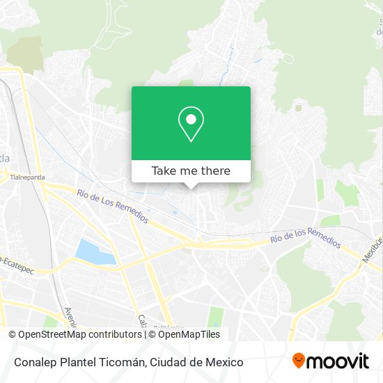 Mapa de Conalep Plantel Ticomán