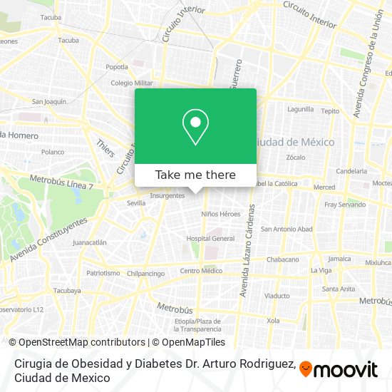 Cirugia de Obesidad y Diabetes Dr. Arturo Rodriguez map