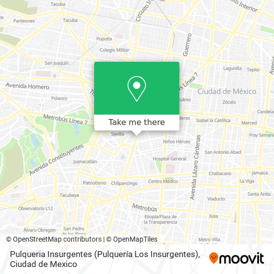 Mapa de Pulqueria Insurgentes (Pulquería Los Insurgentes)