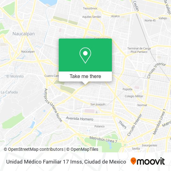 Unidad Médico Familiar 17 Imss map