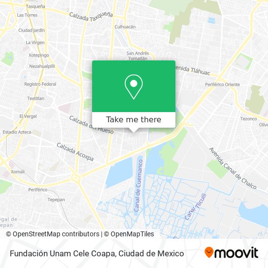 Fundación Unam Cele Coapa map