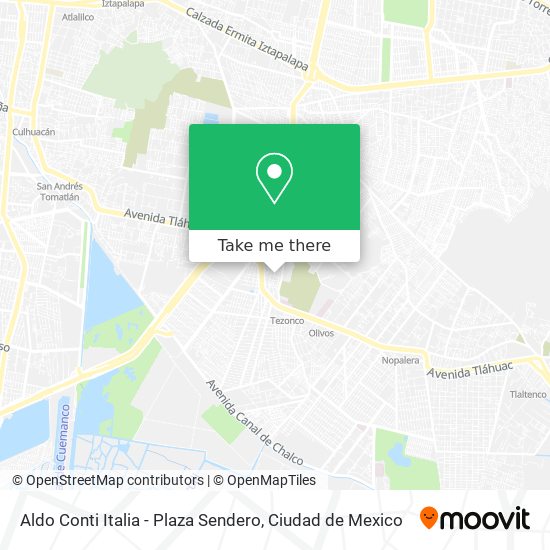 Aldo Conti Italia - Plaza Sendero map