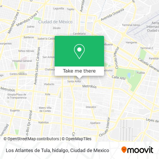 Los Atlantes de Tula, hidalgo map