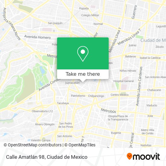Calle Amatlán 98 map