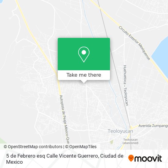 5 de Febrero esq Calle Vicente Guerrero map