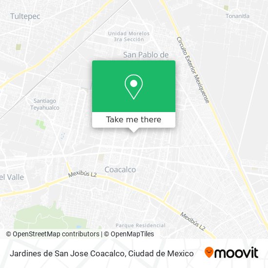 Mapa de Jardines de San Jose Coacalco