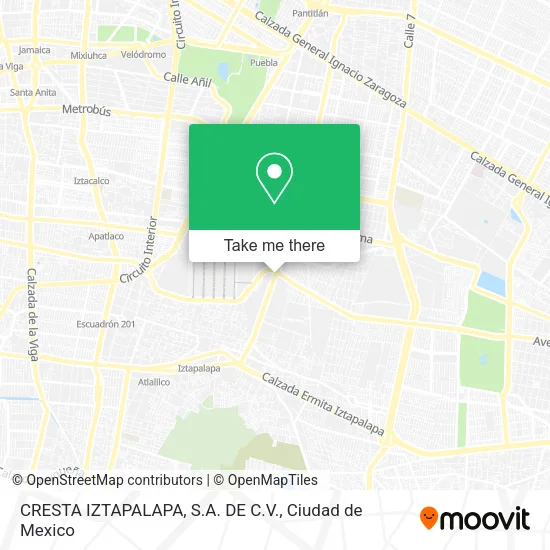 Mapa de CRESTA IZTAPALAPA, S.A. DE C.V.