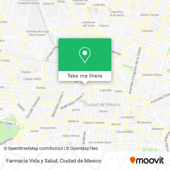 Farmacia Vida y Salud map