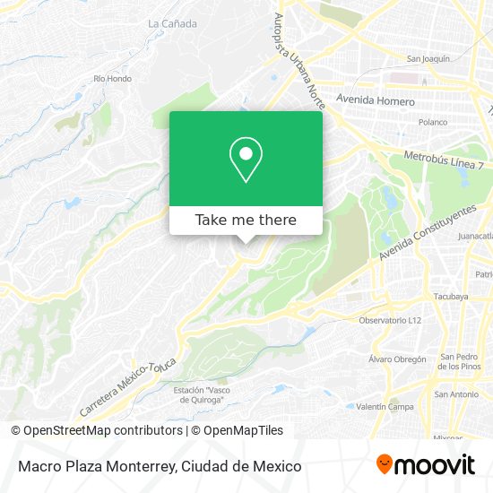 Mapa de Macro Plaza Monterrey