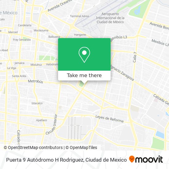 Mapa de Puerta 9 Autódromo H Rodriguez