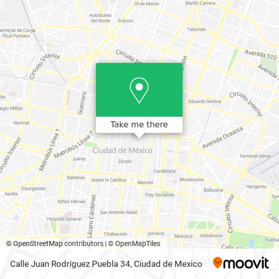 Calle Juan Rodríguez Puebla 34 map