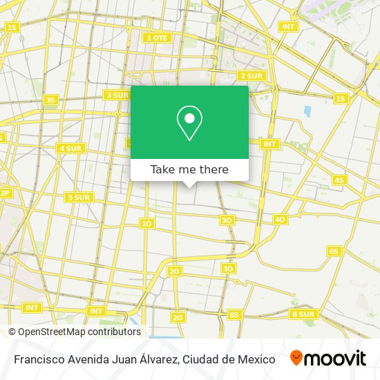 Mapa de Francisco Avenida Juan Álvarez