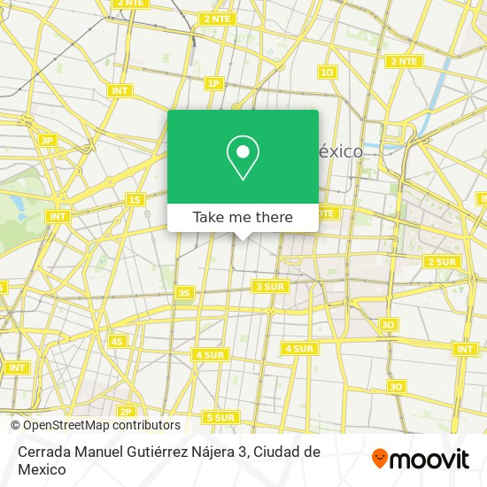 Cerrada Manuel Gutiérrez Nájera 3 map