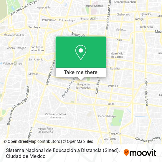 Mapa de Sistema Nacional de Educación a Distancia (Sined)