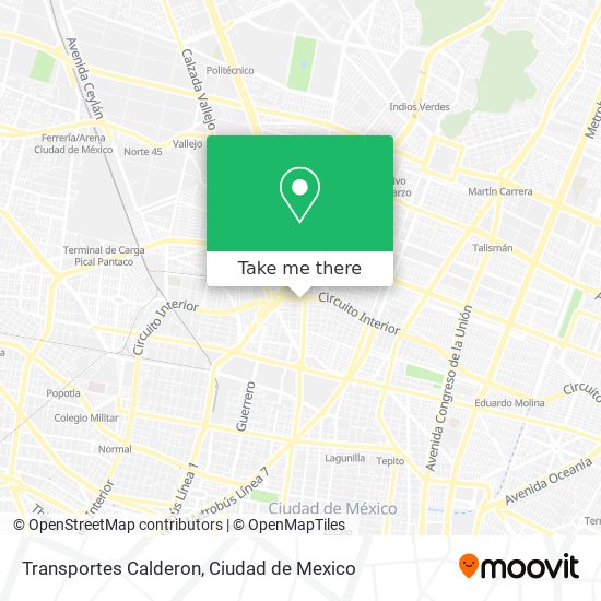 Transportes Calderon map