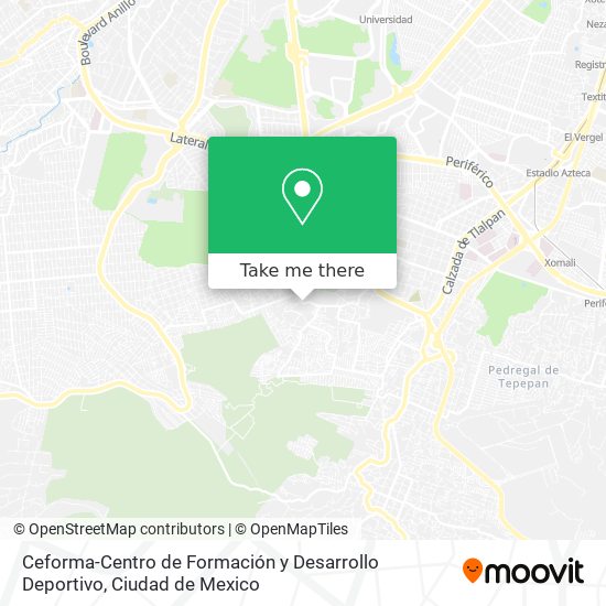 Ceforma-Centro de Formación y Desarrollo Deportivo map