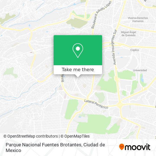 Parque Nacional Fuentes Brotantes map