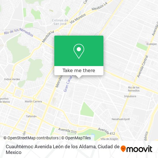 Cuauhtémoc Avenida León de los Aldama map