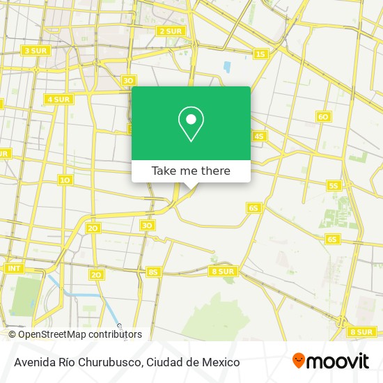 Avenida Río Churubusco map