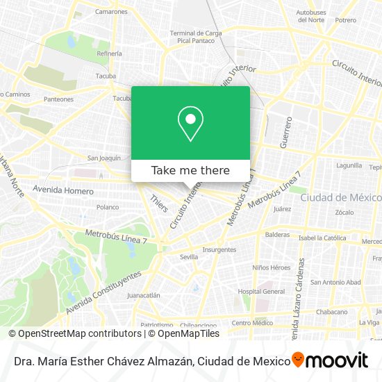 Dra. María Esther Chávez Almazán map