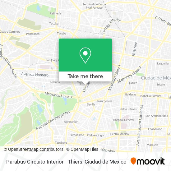 Parabus Circuito Interior - Thiers map