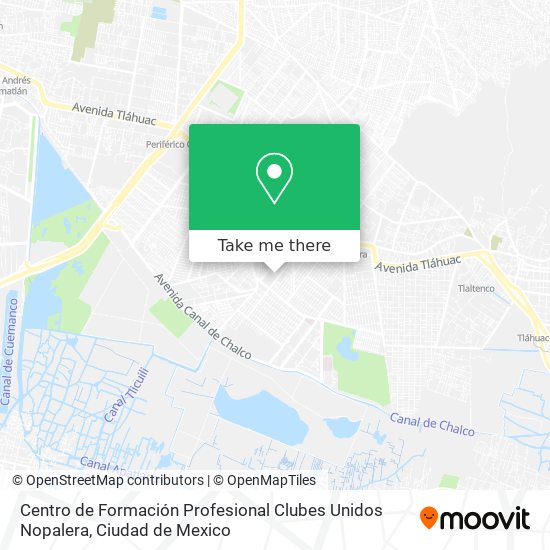 Centro de Formación Profesional Clubes Unidos Nopalera map