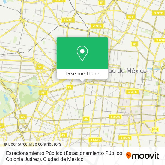 Mapa de Estacionamiento Público (Estacionamiento Público Colonia Juárez)