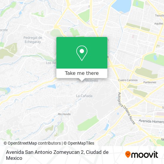 Mapa de Avenida San Antonio Zomeyucan 2