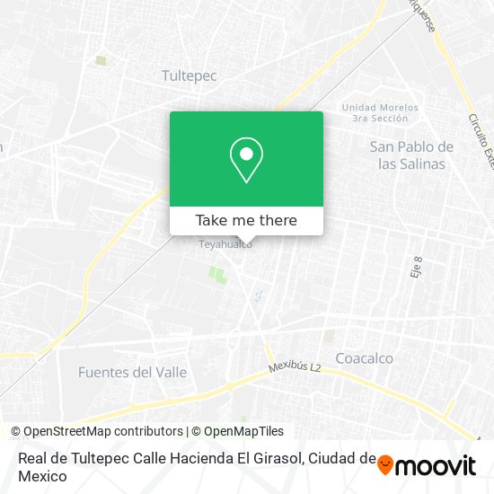 Mapa de Real de Tultepec Calle Hacienda El Girasol