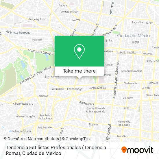 Mapa de Tendencia Estilistas Profesionales (Tendencia Roma)