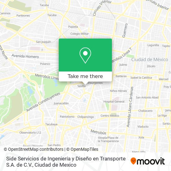 Side Servicios de Ingeniería y Diseño en Transporte S.A. de C.V. map