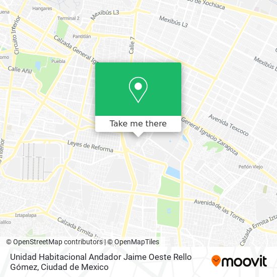 Unidad Habitacional Andador Jaime Oeste Rello Gómez map