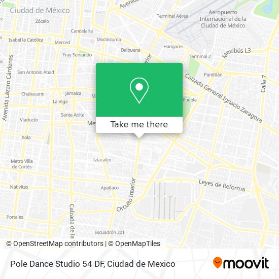 Mapa de Pole Dance Studio 54 DF