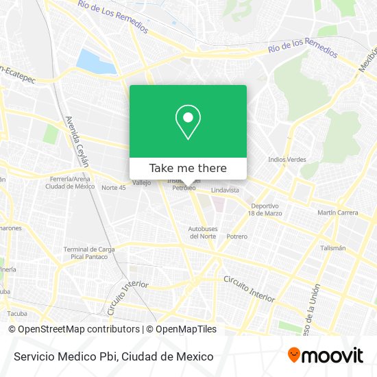 Servicio Medico Pbi map