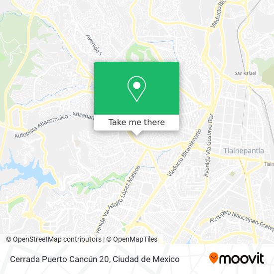 Cerrada Puerto Cancún 20 map