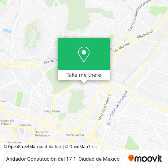 Andador Constitución del 17 1 map