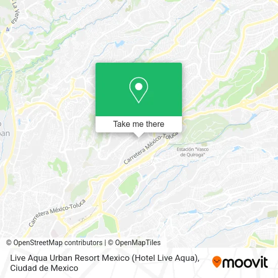 Mapa de Live Aqua Urban Resort Mexico (Hotel Live Aqua)