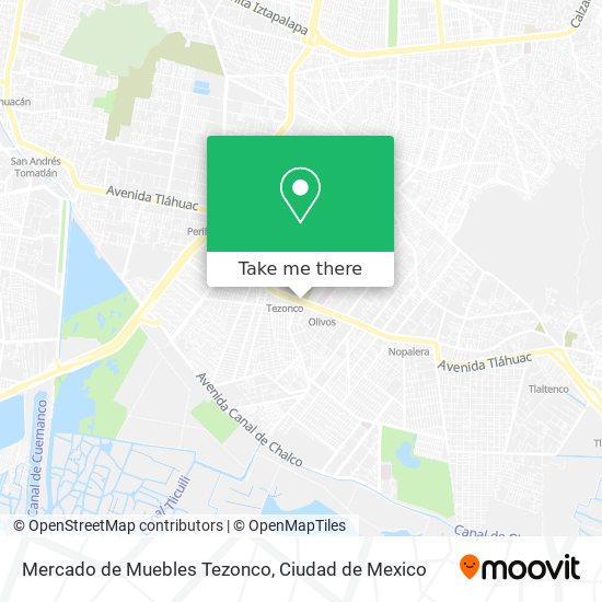 Mercado de Muebles Tezonco map