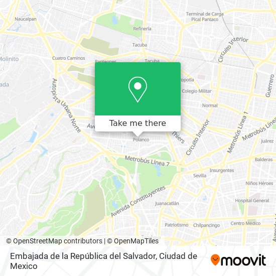 Embajada de la República del Salvador map