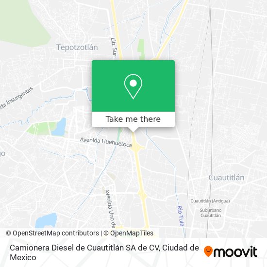 Camionera Diesel de Cuautitlán SA de CV map